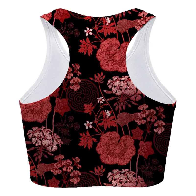 Red Foliage Sport Bra
