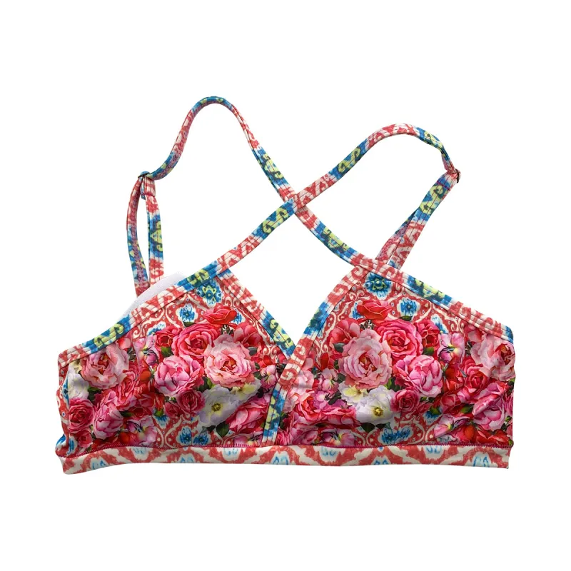 Batik Pink Flowers Top Cross
